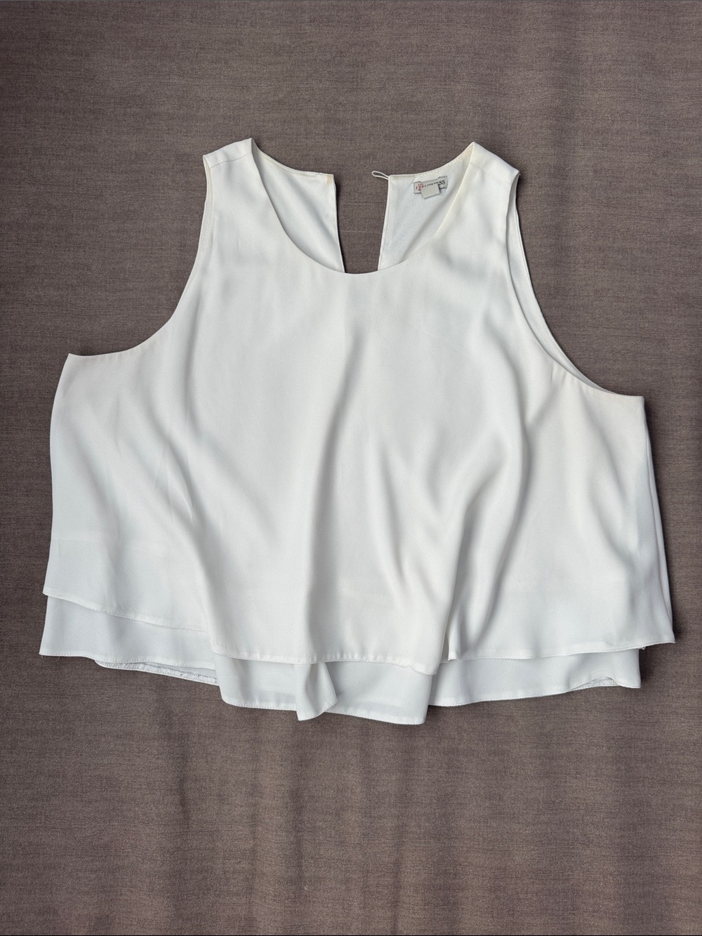Guess White Layered Sleeveless Camisole